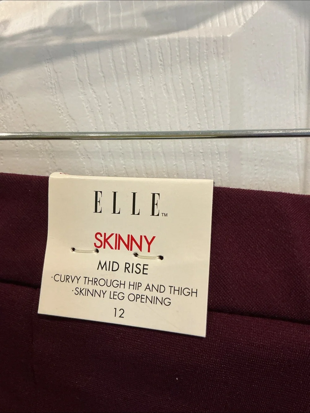 Elle Women's Skinny Mid Rise Slacks- NWT - Picture 6 of 8